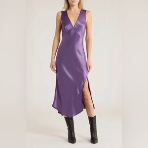 RAILS Satin Purple Slip Dress